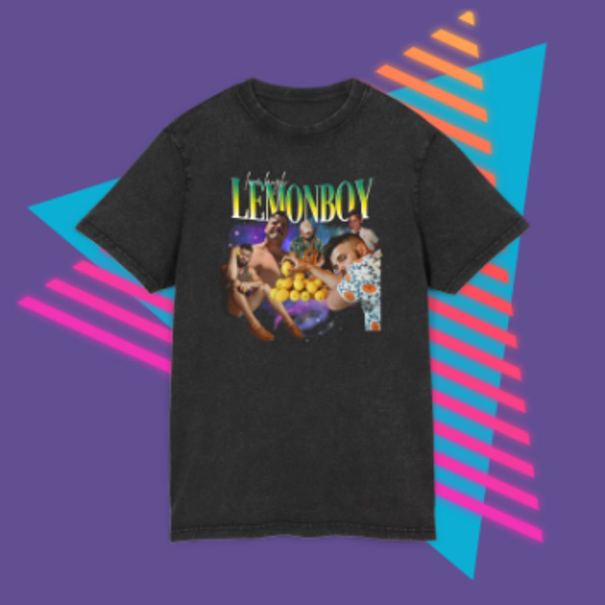 Lemonboy Acid-Wash Collage Tee