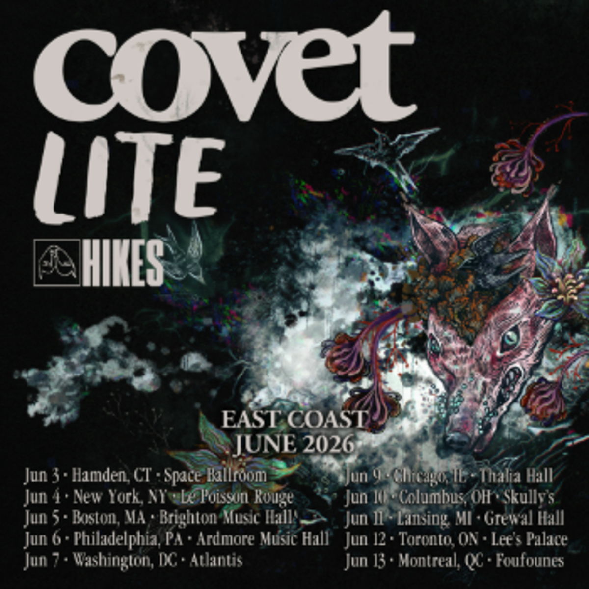 North America Tour 2026 - East Coast With Covet and HIKES